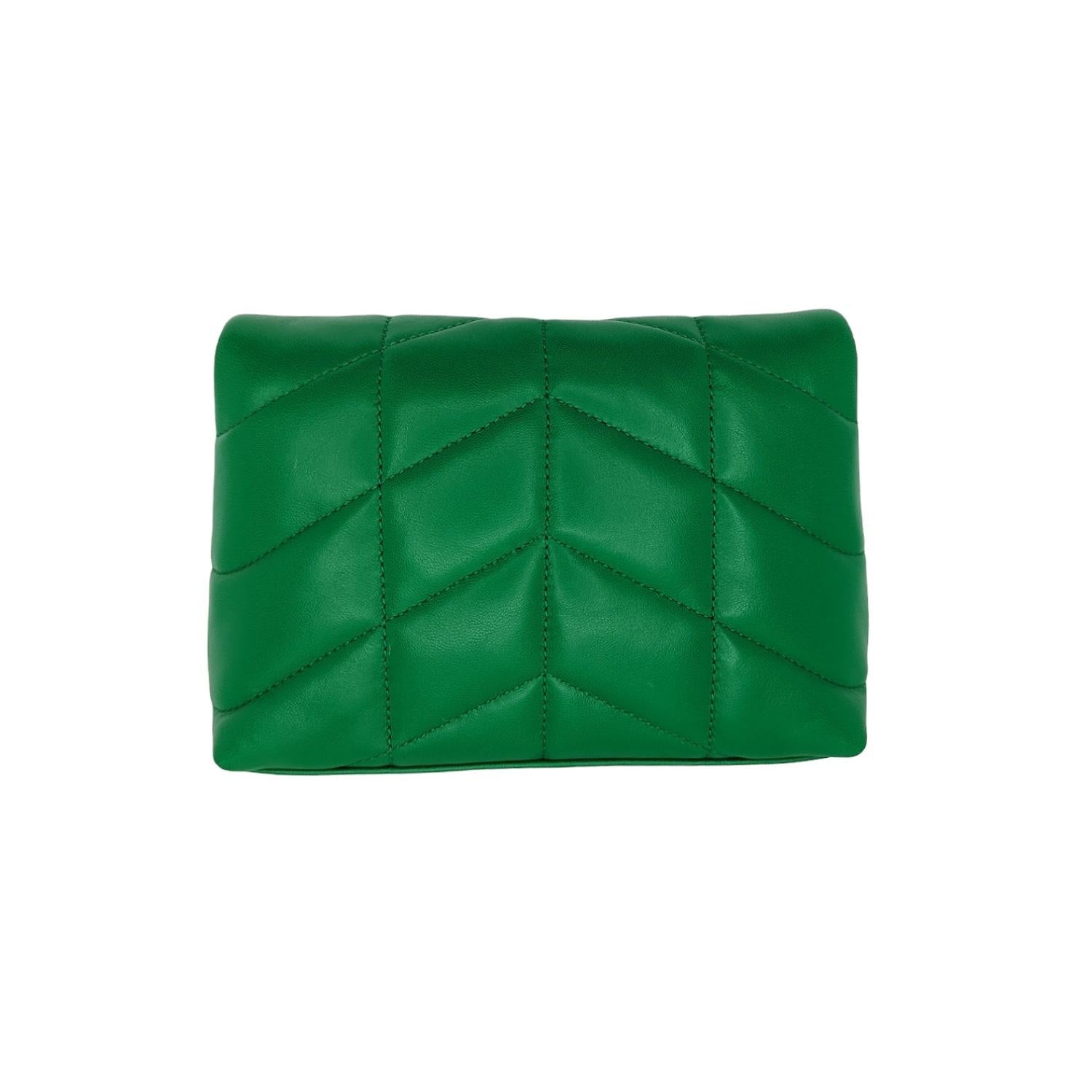 Puffer-inspired quilting and YSL hardware highlight this compact lambskin-leather clutch that comes with its own card case done in the same versatile hue. Retail $995.

Designer: YSL Saint Laurent
Material: 100% Lambskin
Origin: Italy
Color: