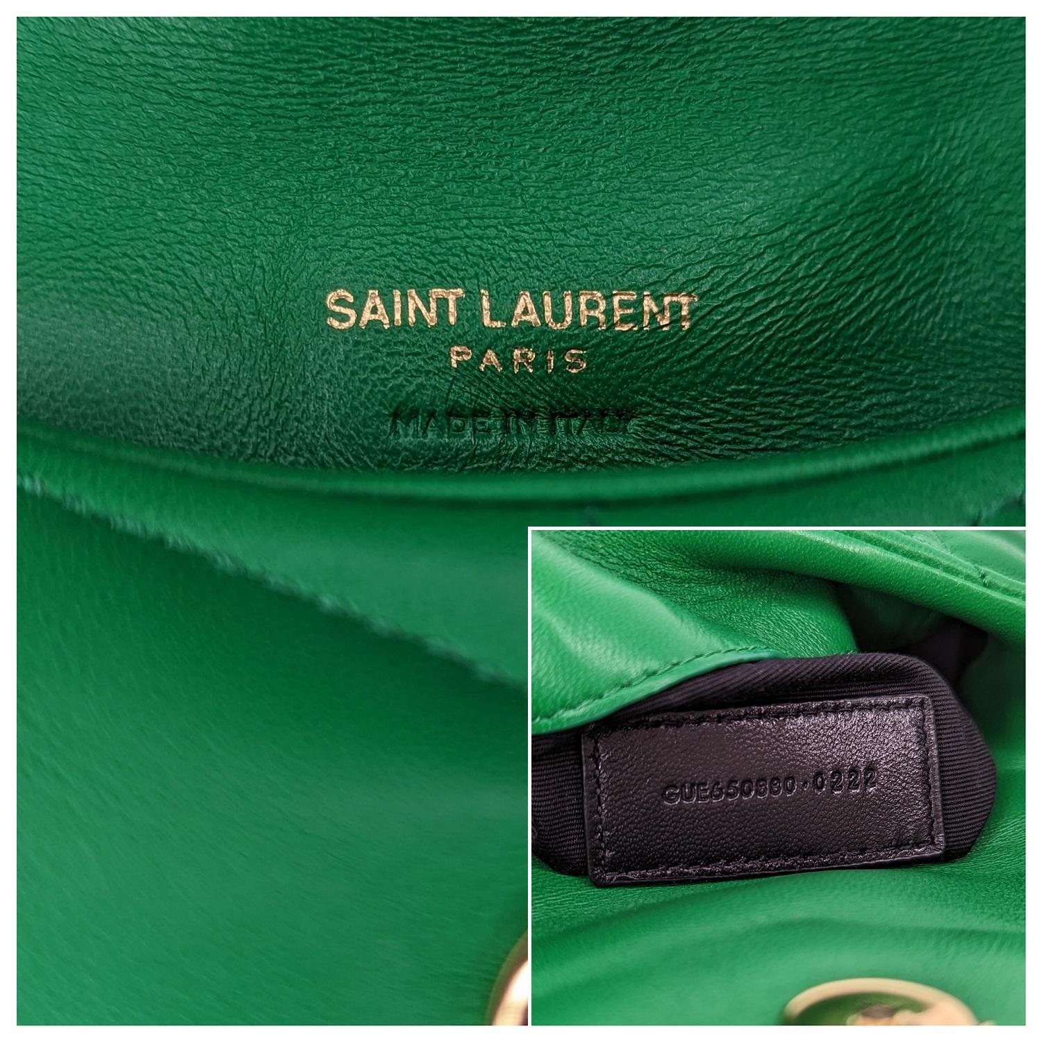 Saint Laurent Quilted Small Lou Leather Puffer Clutch 1