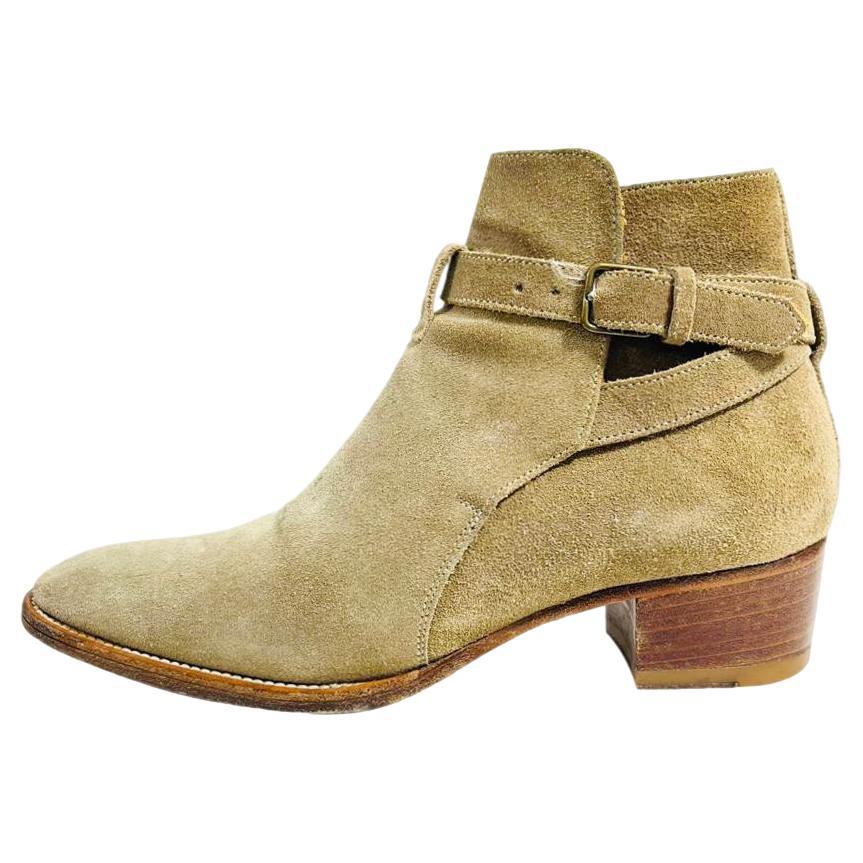 Saint Laurent Ratched Suede Ankle Boots For Sale