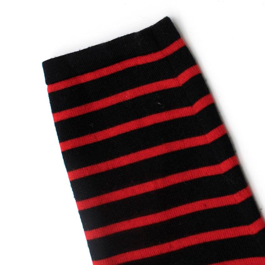 Saint Laurent Red & Black Striped Wool Top - Size S For Sale 3