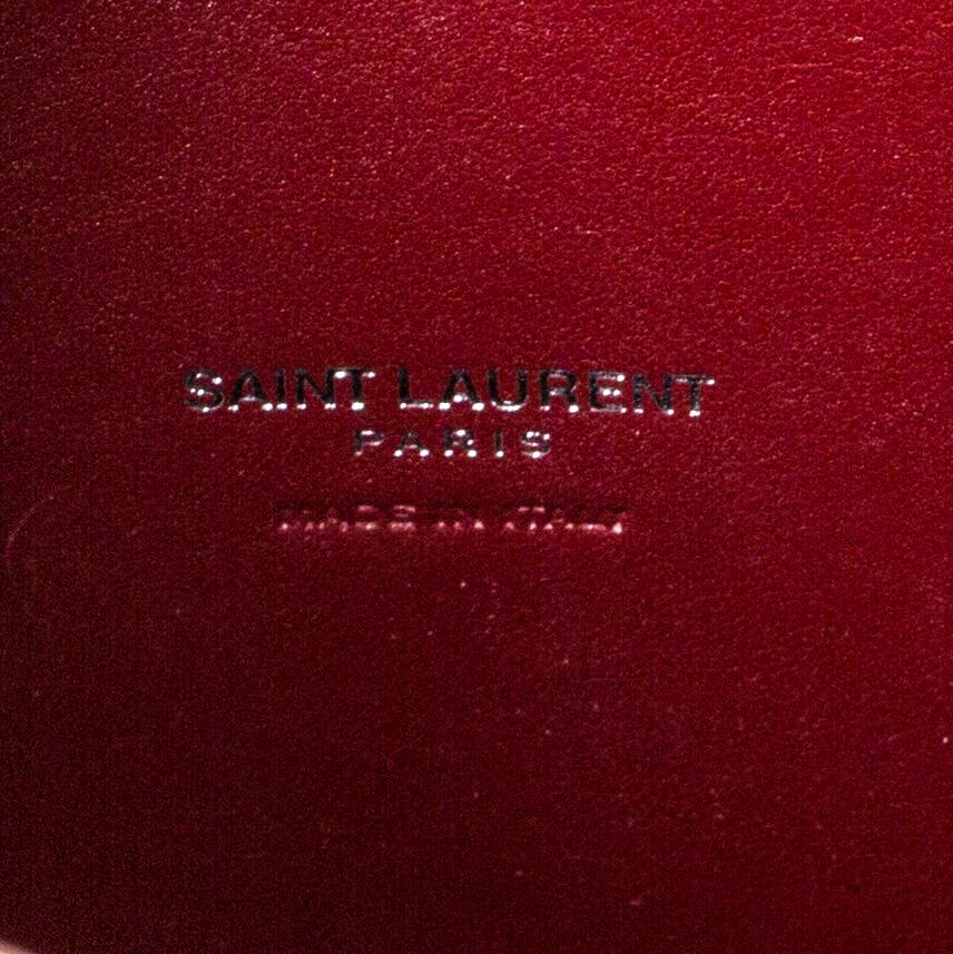 Saint Laurent Red Croc Embossed Leather Small Classic Sac De Jour Tote In Good Condition In Dubai, Al Qouz 2