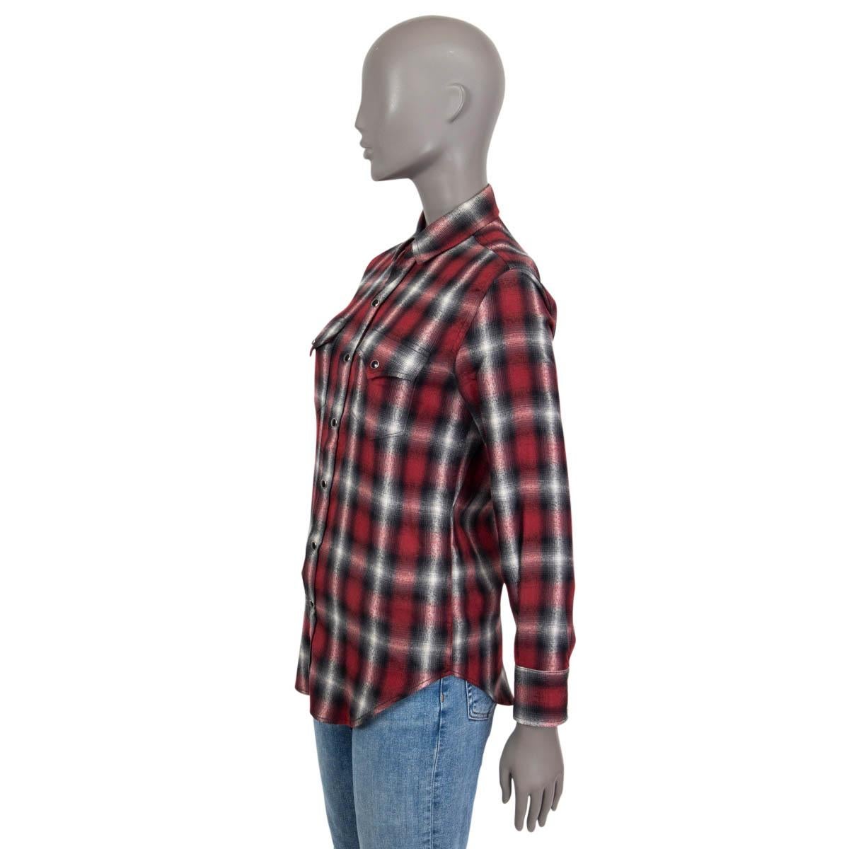 red check blouse