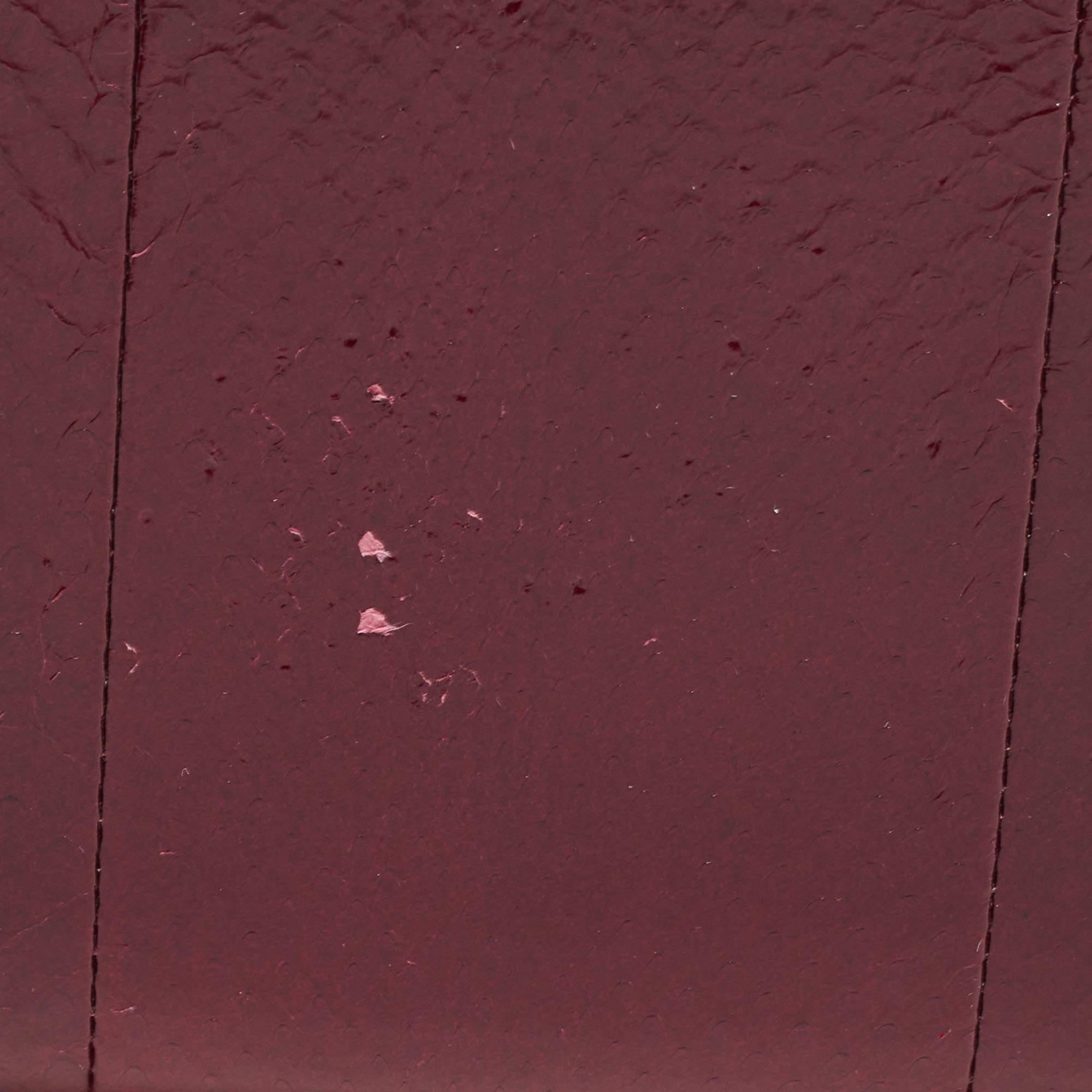 Saint Laurent Red Karung Leather Monogram Wallet on Chain 3