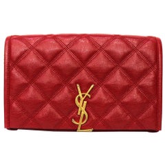 Saint Laurent Red Leather Becky Bag