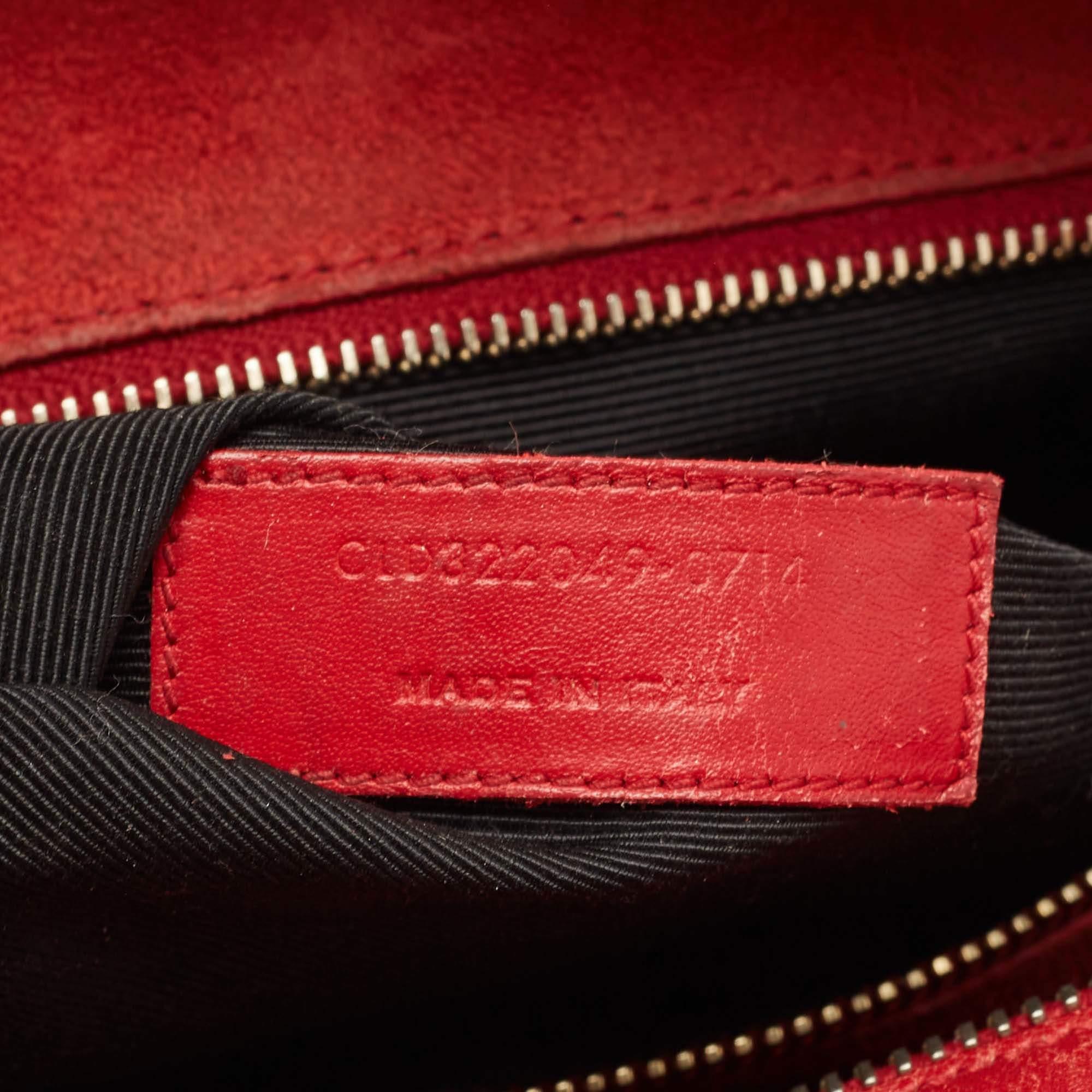 Saint Laurent Red Leather Classic 6 Duffle Bag 4