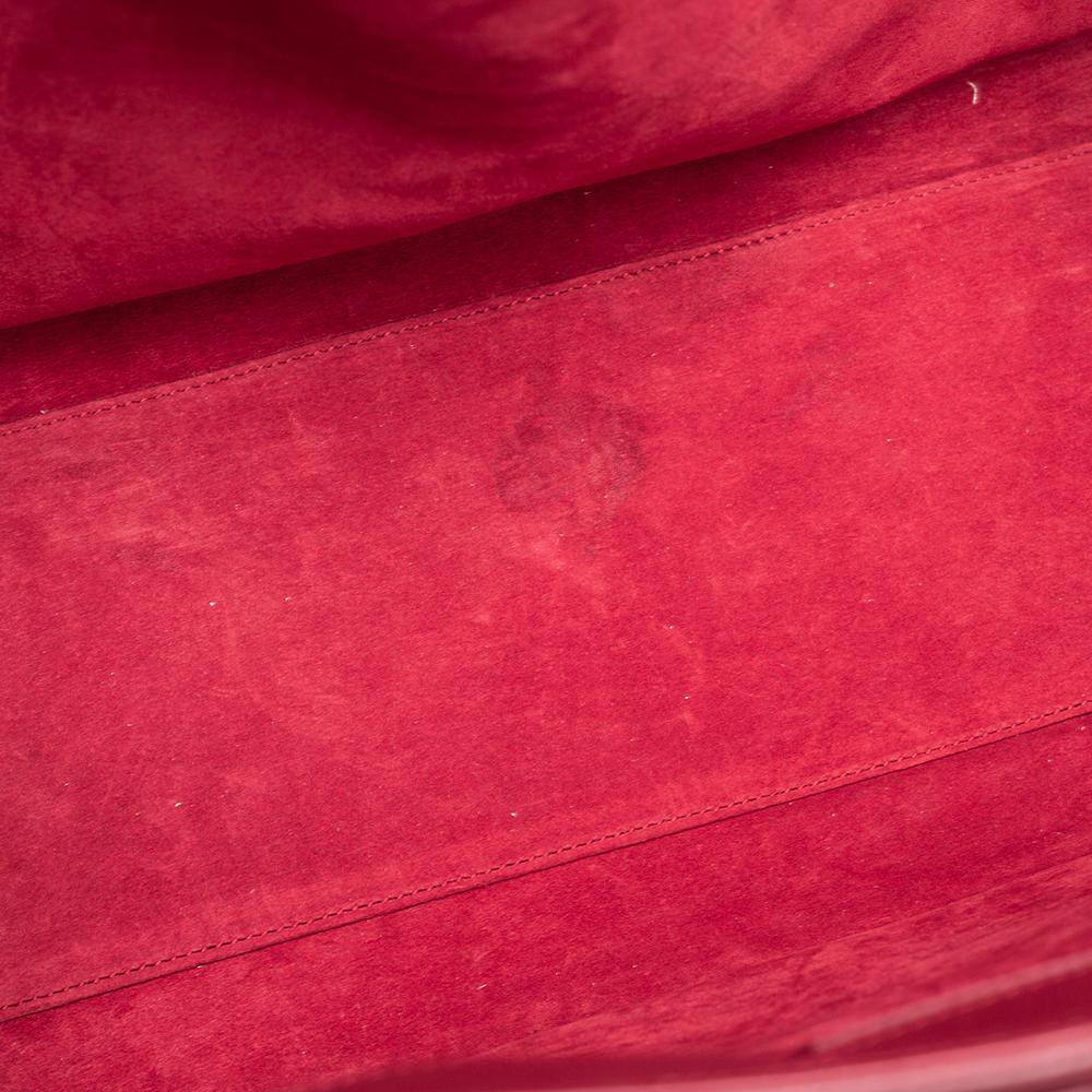 Saint Laurent Red Leather Front Pocket Tote 5