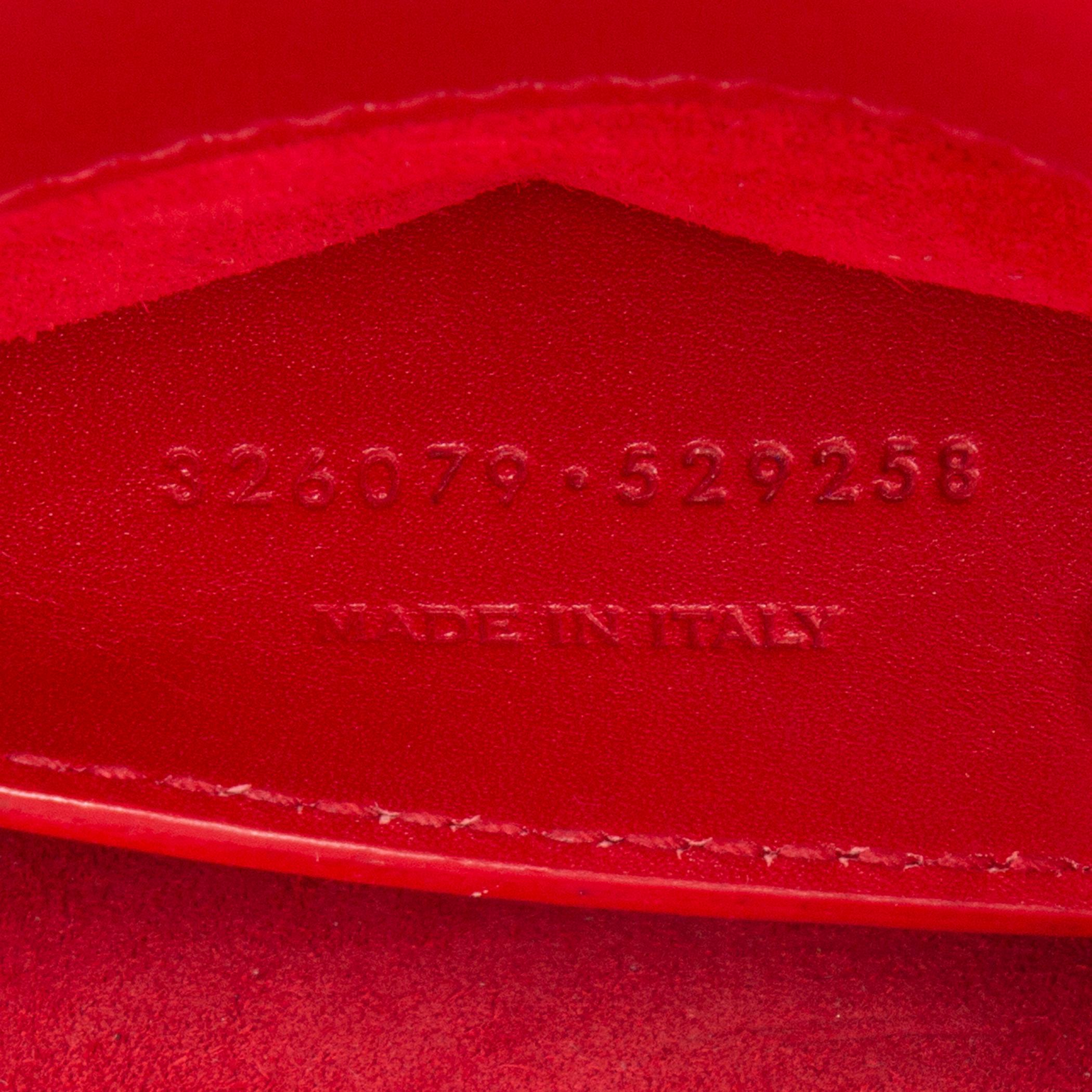 SAINT LAURENT red leather KATE FLAP Clutch Bag 2