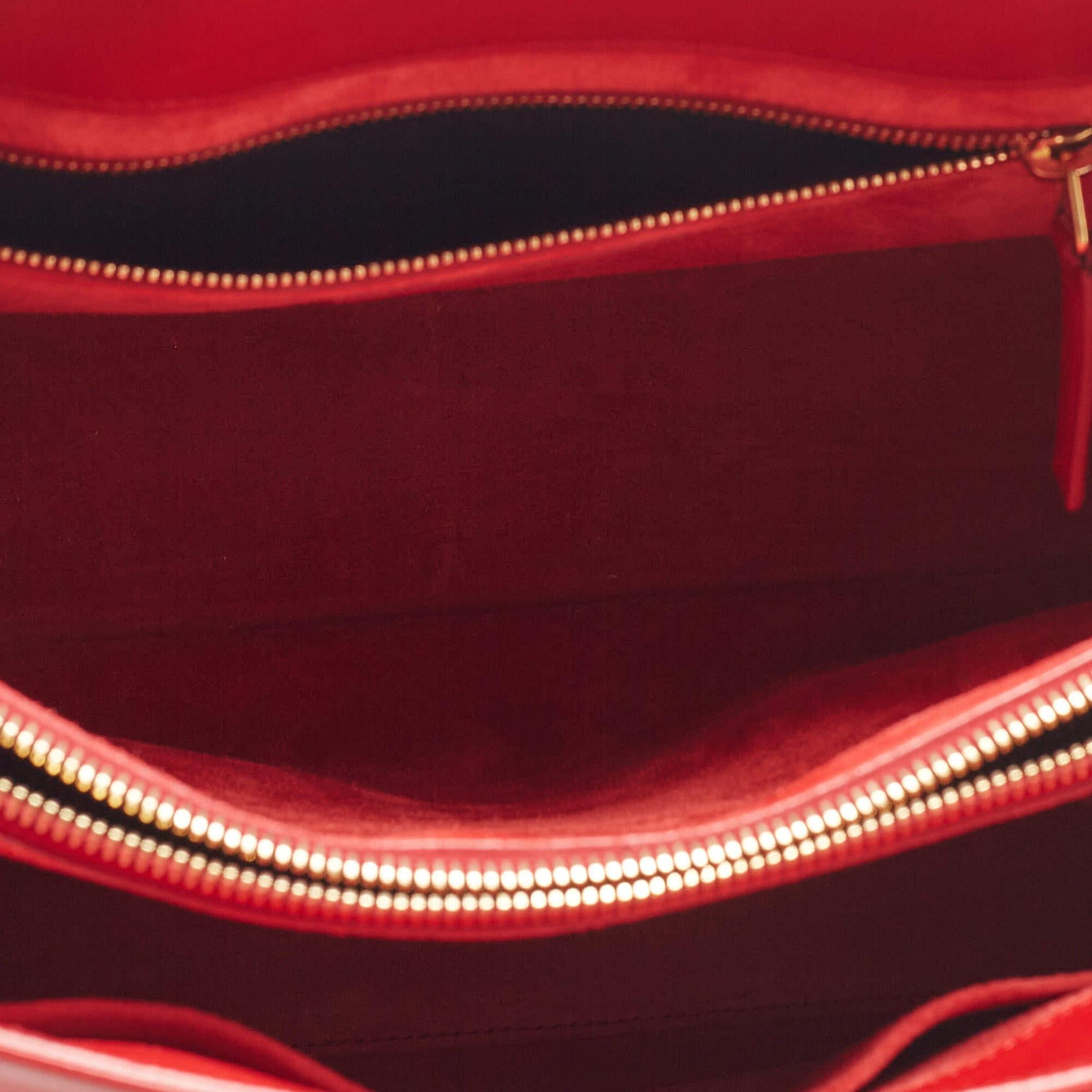 Saint Laurent Red Leather Large Sac De Jour Tote 6