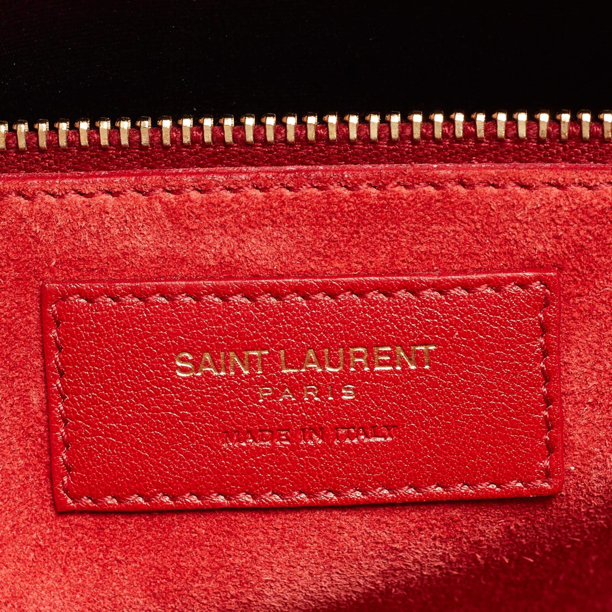 Saint Laurent Red Leather Large Sac De Jour Tote 9