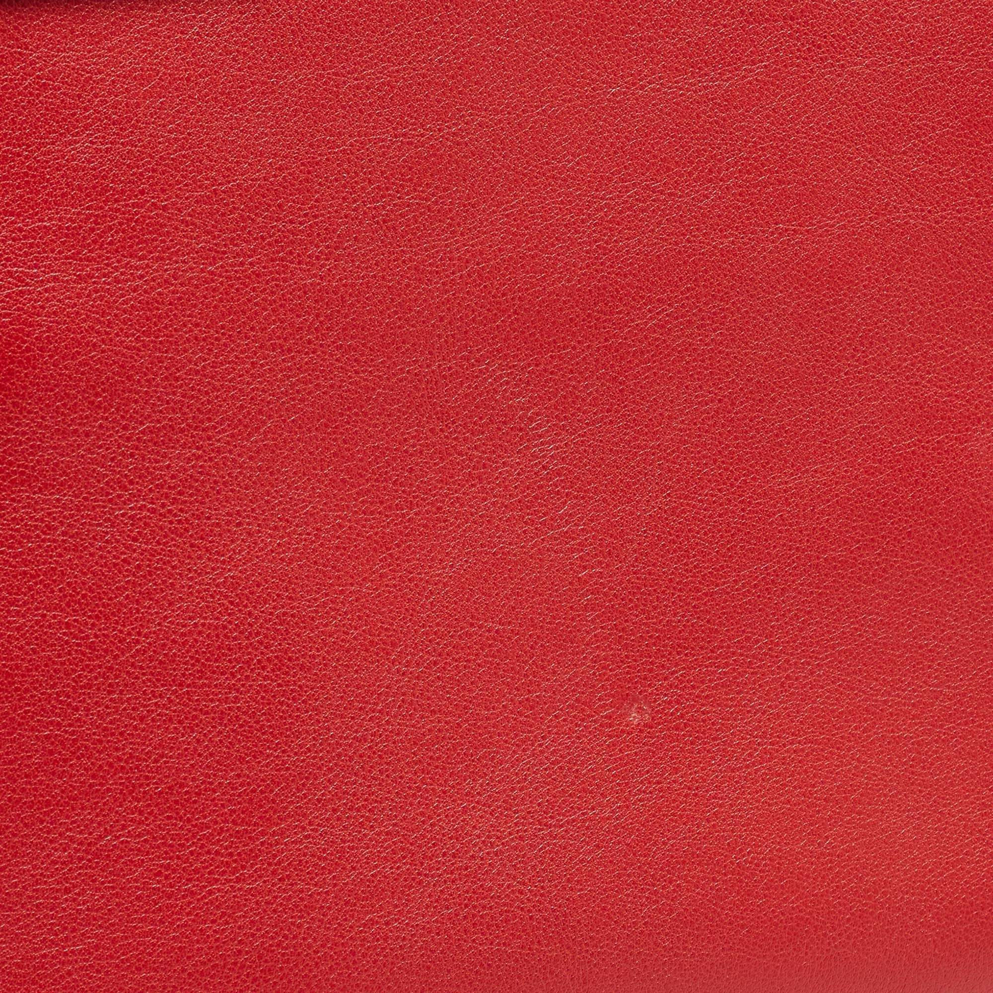 Women's Saint Laurent Red Leather Large Sac De Jour Tote
