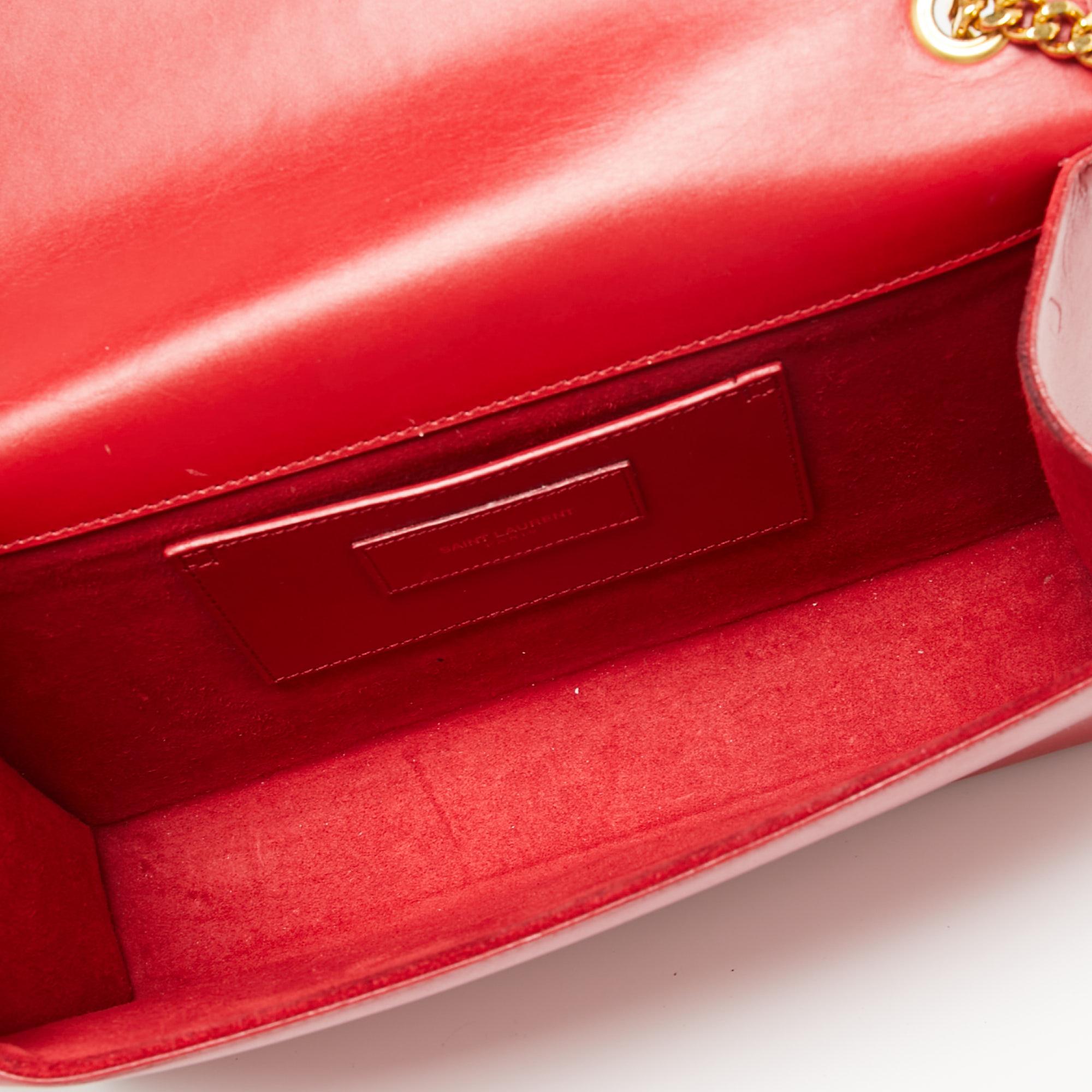 Saint Laurent Red Leather Medium Kate Tassel Shoulder Bag 6