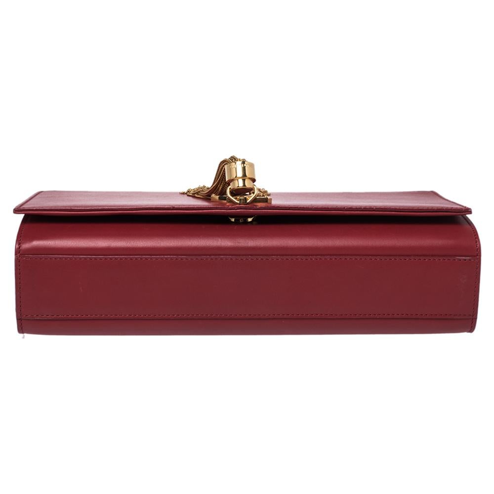 Saint Laurent Red Leather Medium Kate Tassel Shoulder Bag 1