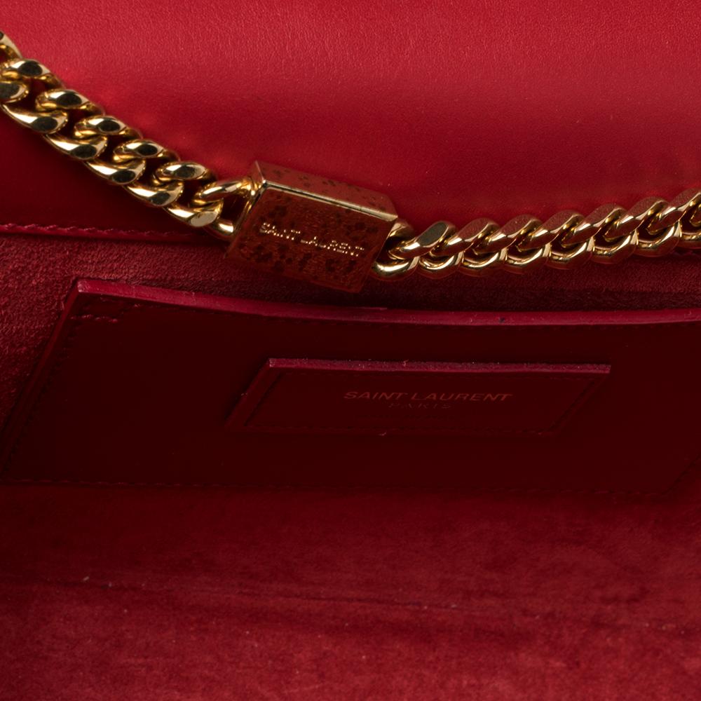 Saint Laurent Red Leather Medium Kate Tassel Shoulder Bag 3