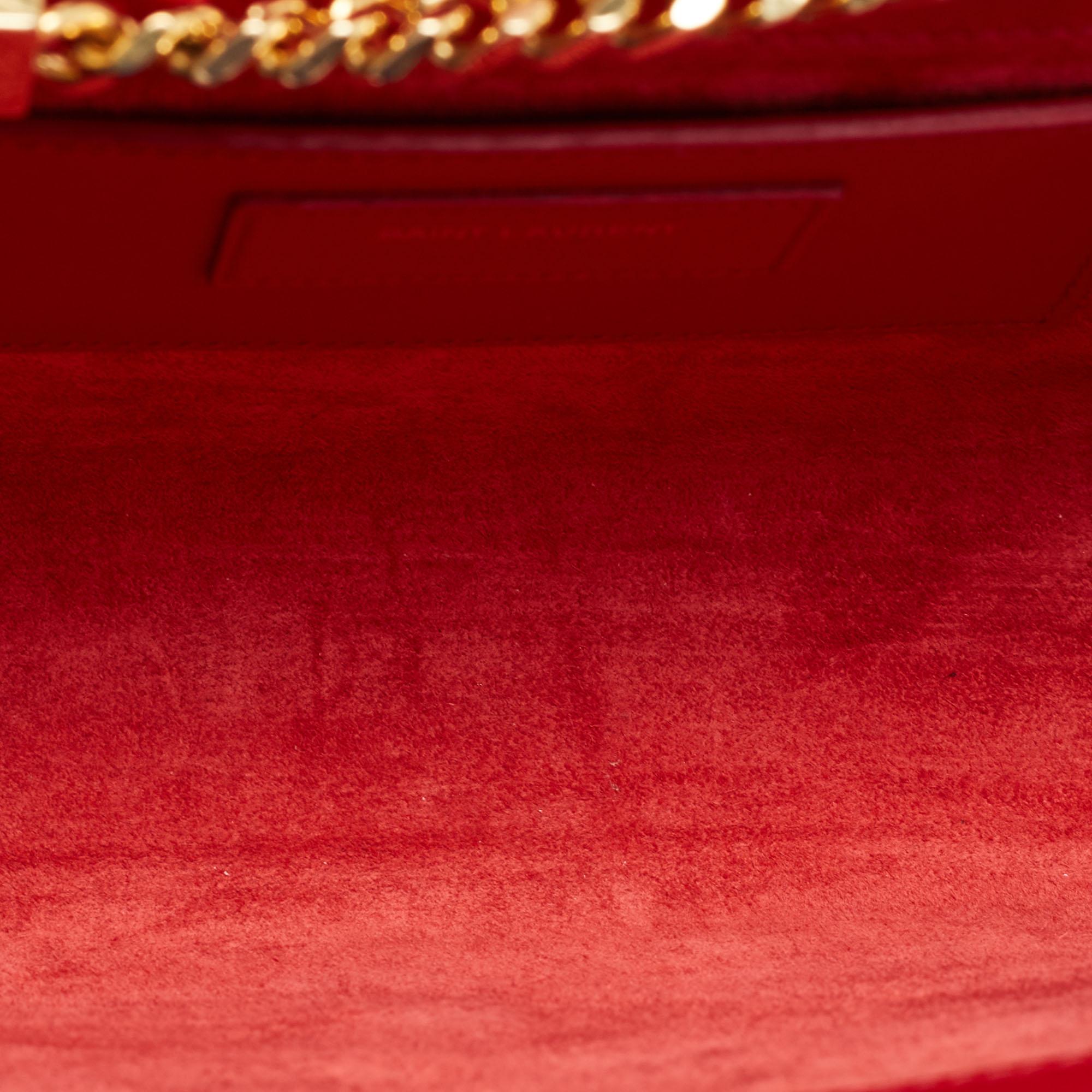 Saint Laurent Red Leather Medium Kate Tassel Shoulder Bag 1