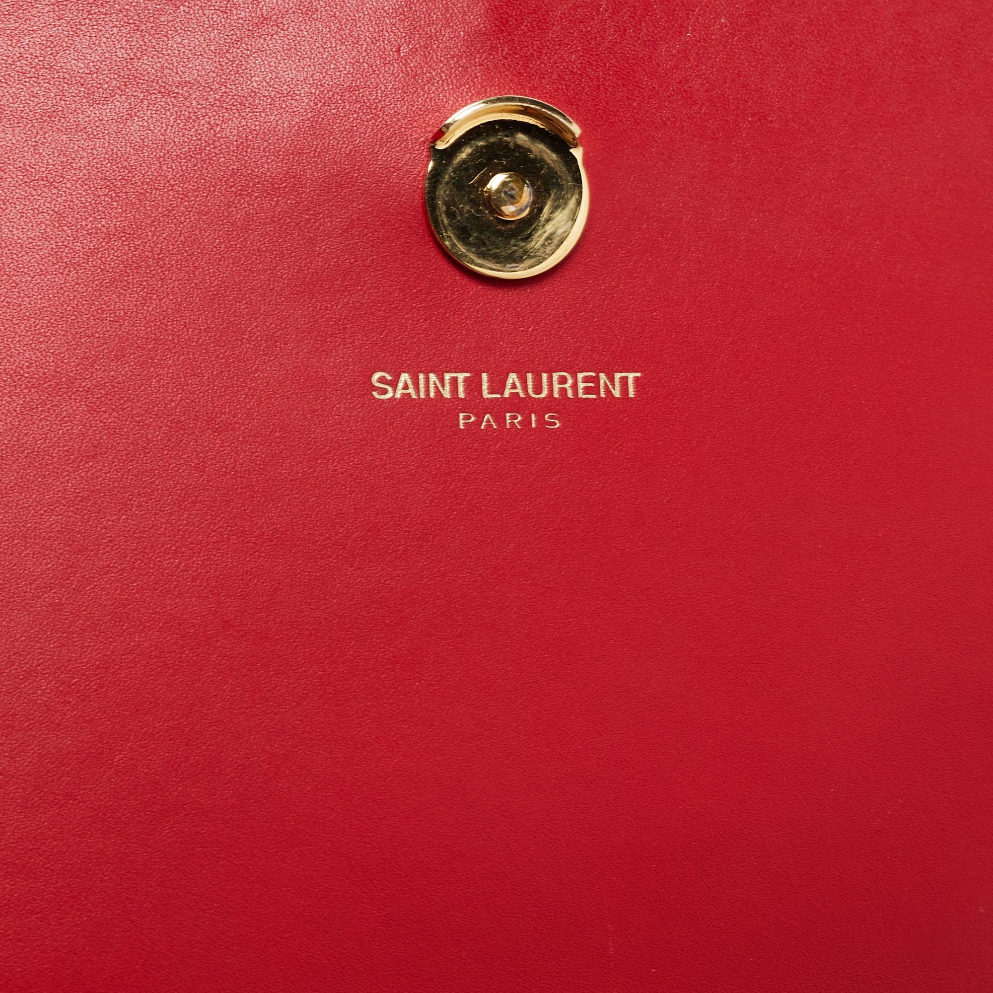 Saint Laurent Red Leather Medium Kate Tassel Shoulder Bag 2