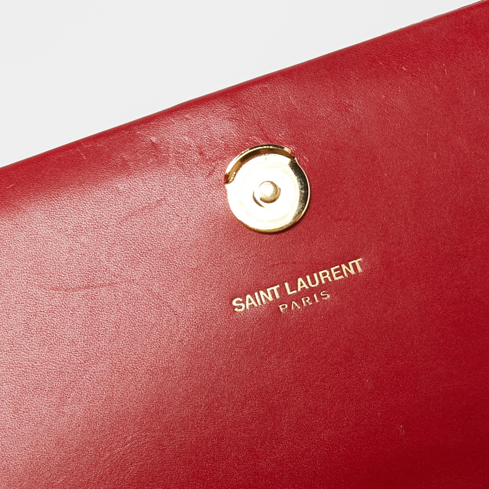Saint Laurent Red Leather Medium Kate Tassel Shoulder Bag 2