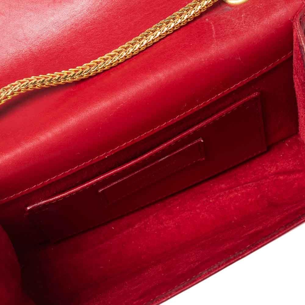Women's Saint Laurent Red Leather Small Kate Tassel Crossbody Bag