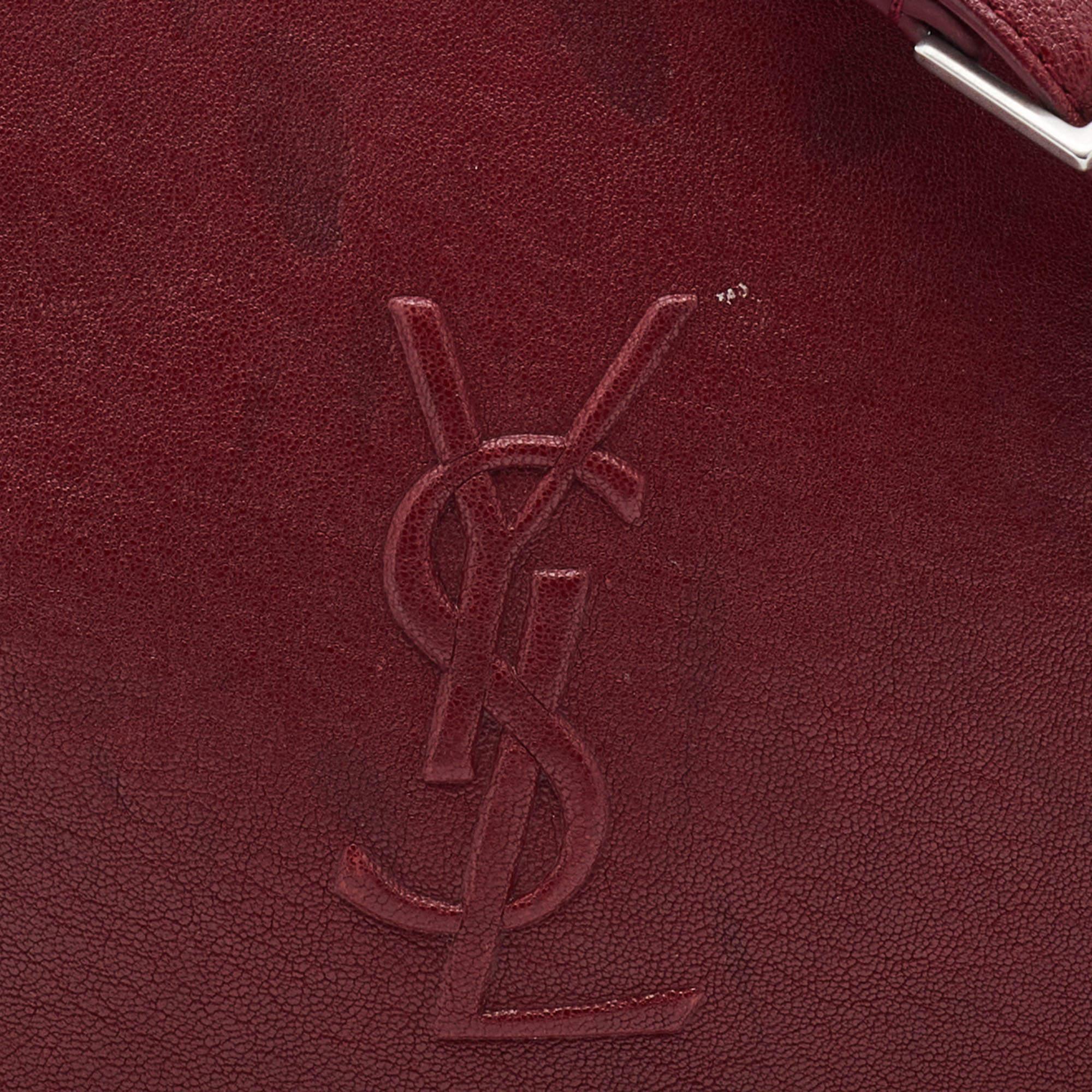 Saint Laurent Red Leather Small Monogram Lou Camera Bag 3