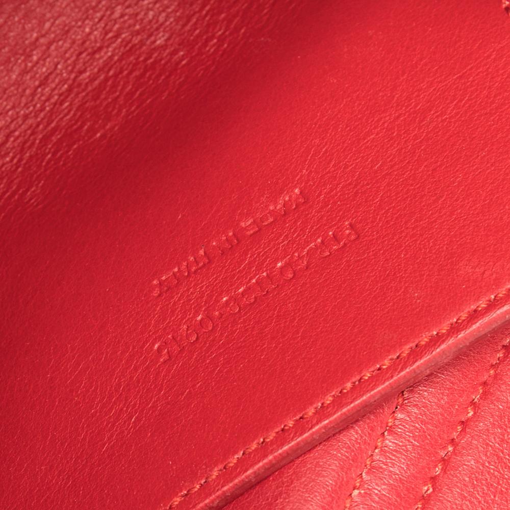 Saint Laurent Red Leather Small Moujik Top Handle Bag 2