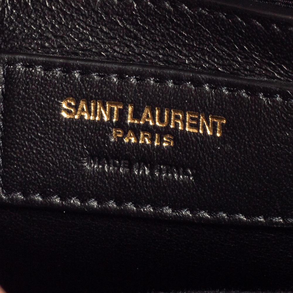Saint Laurent Red Leather Small Talitha Bucket Bag 4