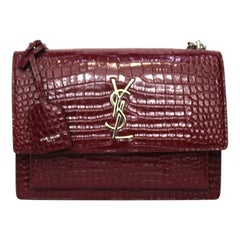 Saint Laurent Red Leather Sunset Bag