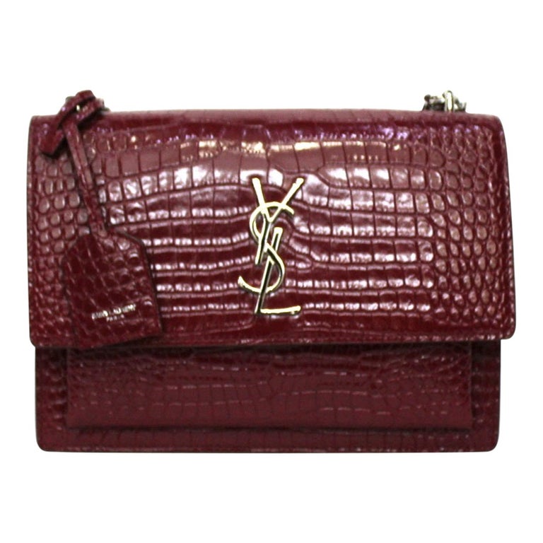 Saint Laurent Red Leather Sunset Bag at 1stDibs