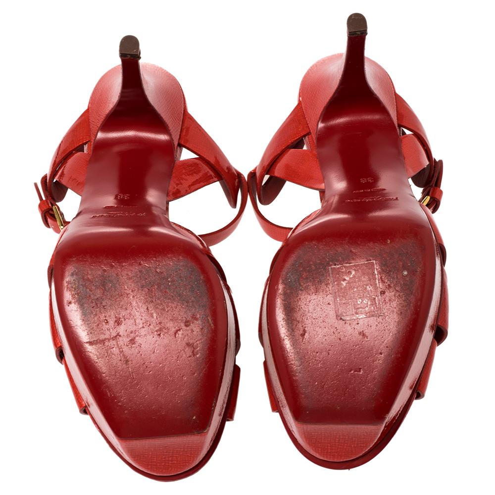 ysl red tribute sandals