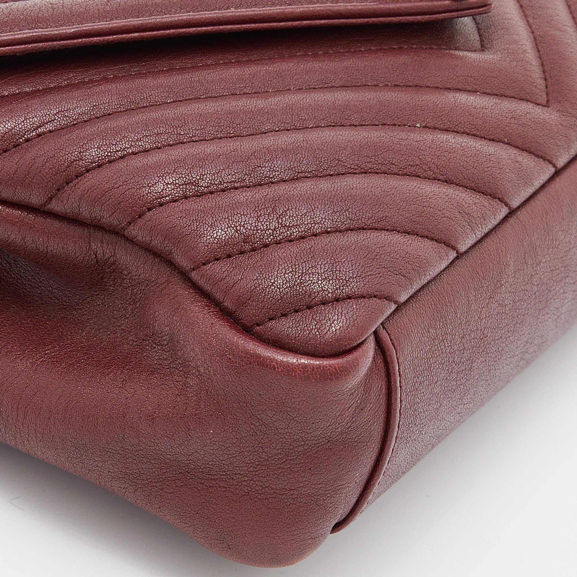 Saint Laurent Red Matelassé Leather Medium College Top Handle Bag 3