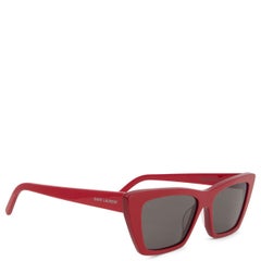 SAINT LAURENT red MICA Cat-Eye Sunglasses SL467