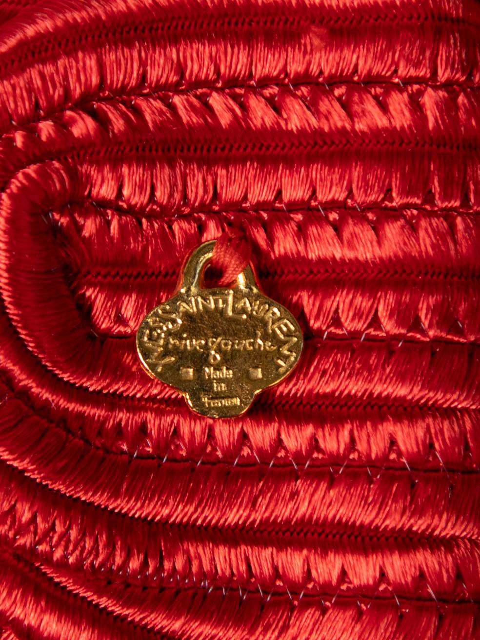 Saint Laurent Red Passementerie Buckle Belt For Sale 2