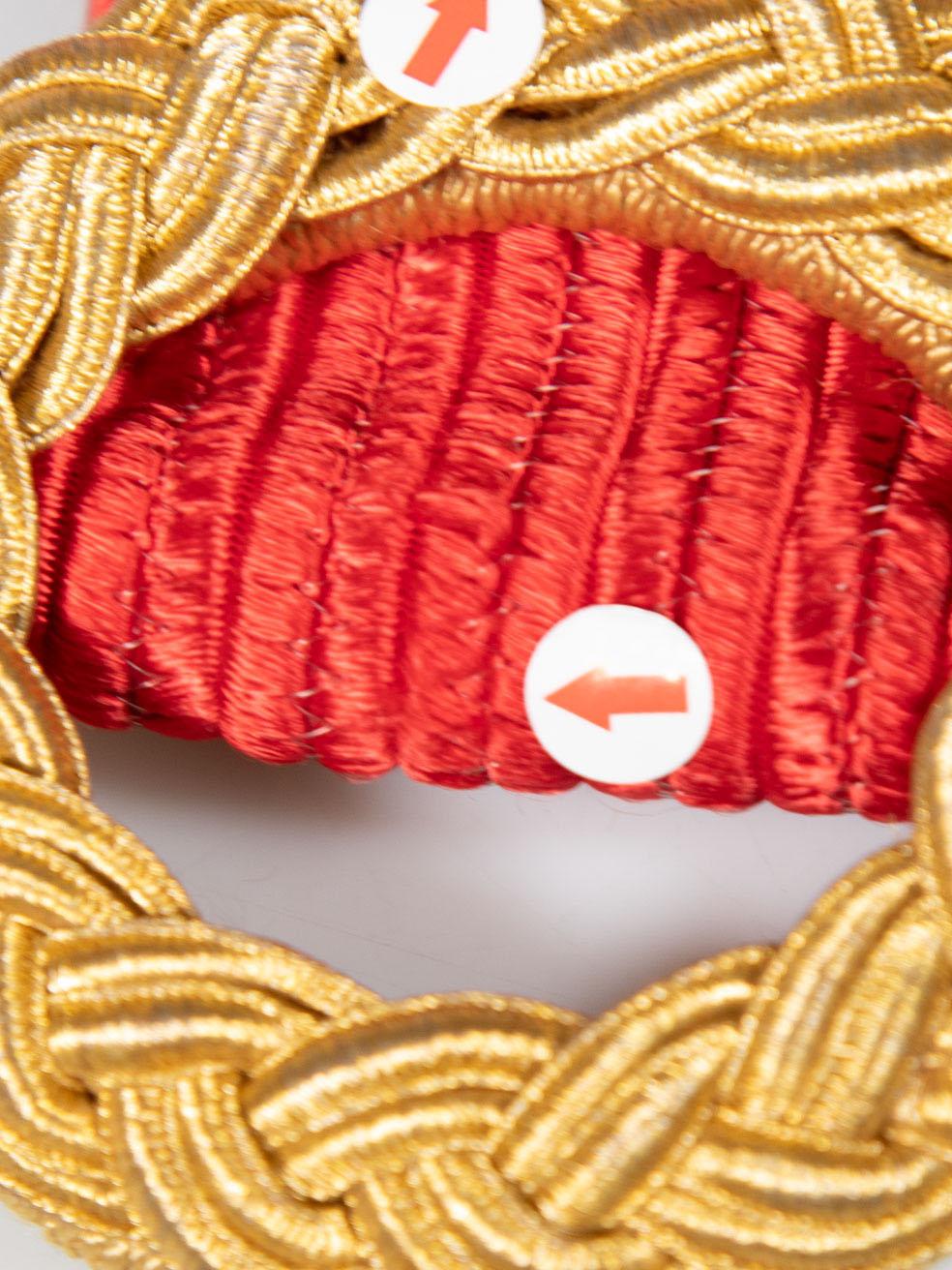 Saint Laurent Red Passementerie Buckle Belt For Sale 3