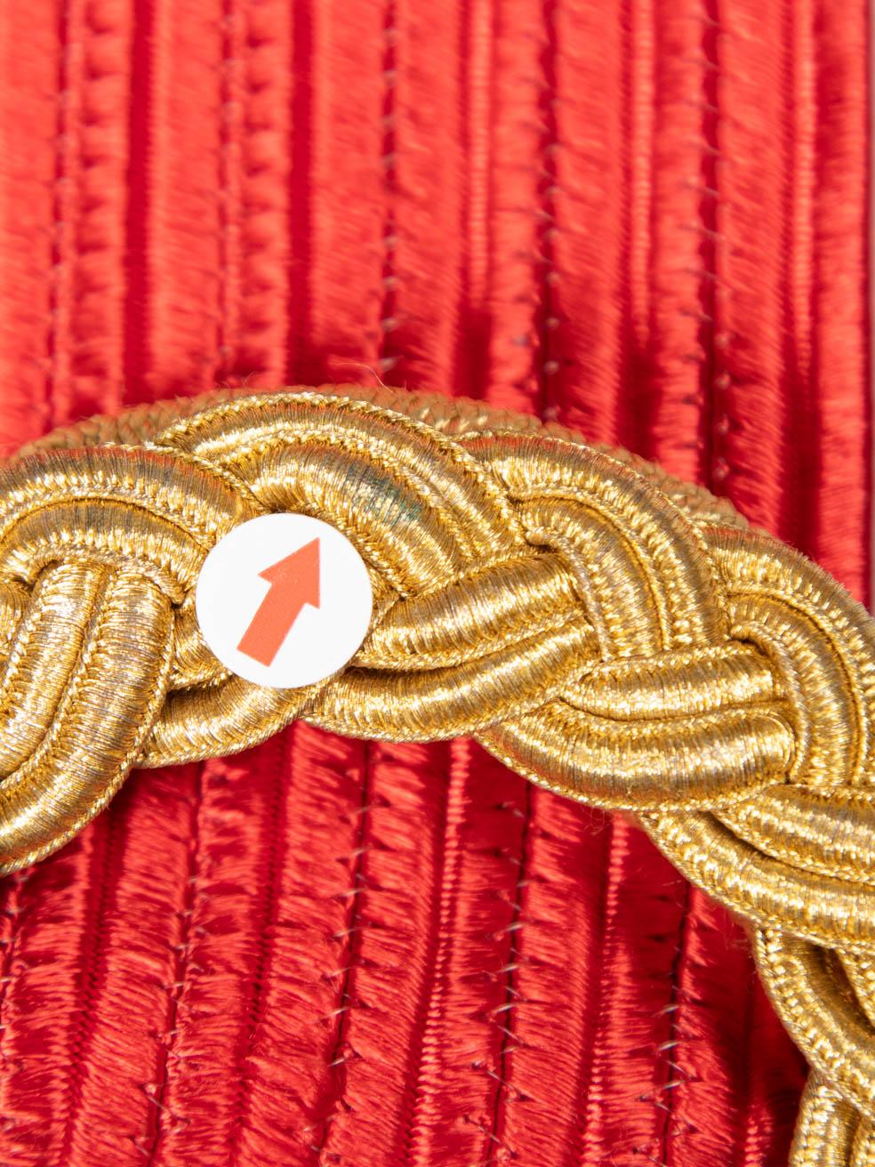 Saint Laurent Red Passementerie Buckle Belt For Sale 4