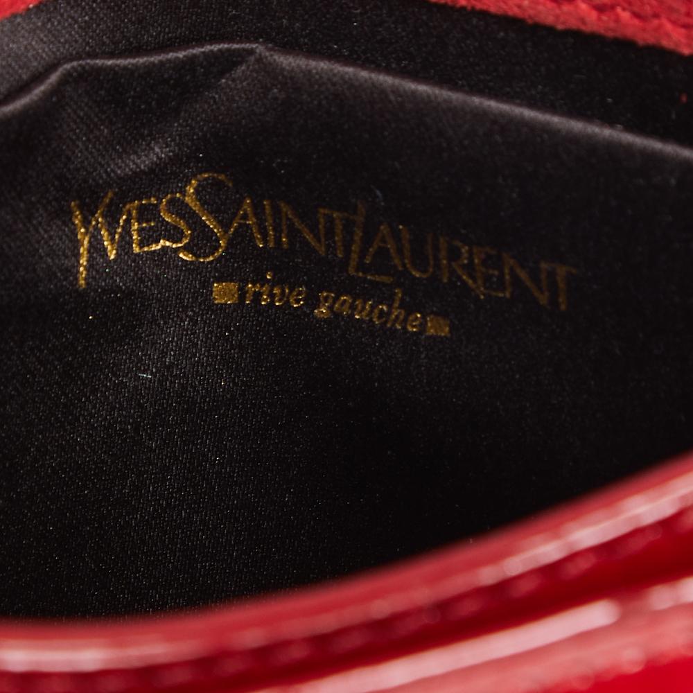 Saint Laurent Red Patent Leather Crossbody Bag 3