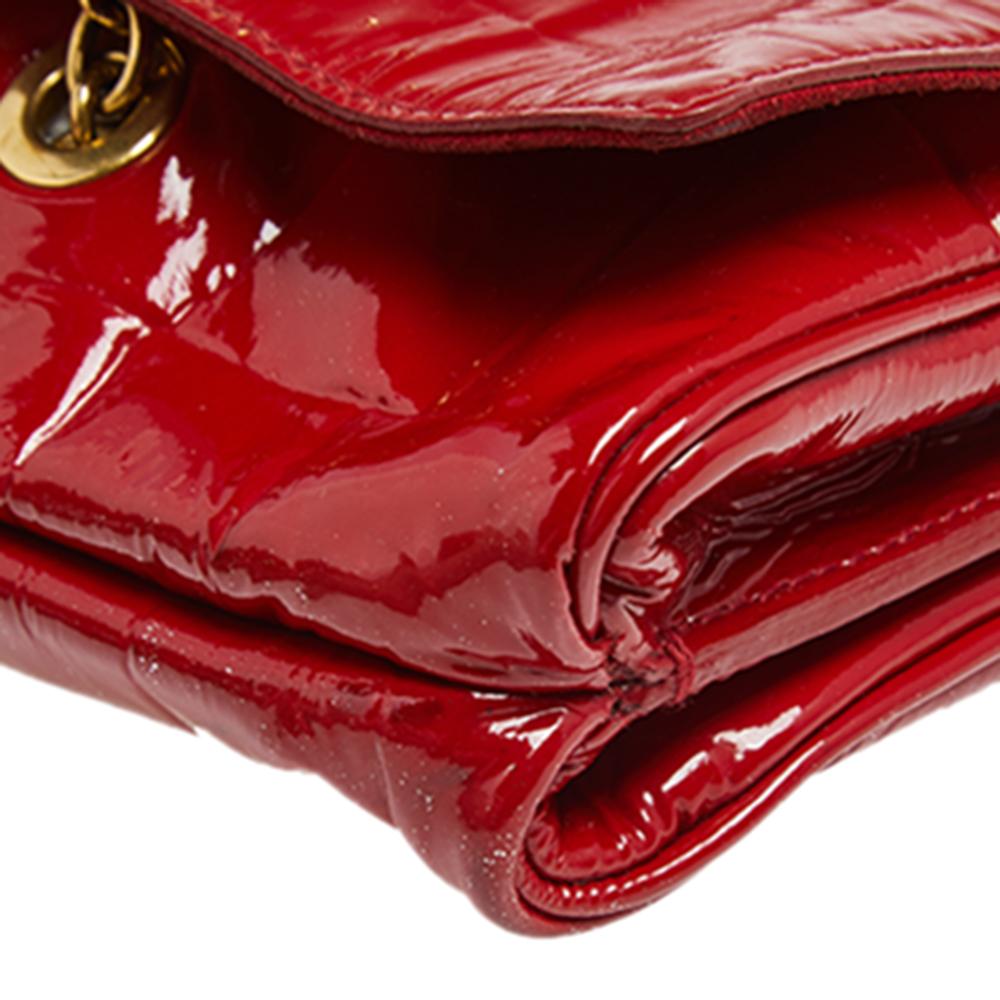 Saint Laurent Red Patent Leather Crossbody Bag 4