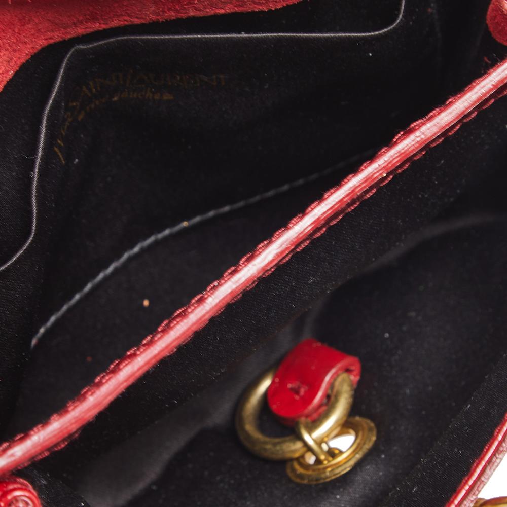 Saint Laurent Red Patent Leather Crossbody Bag 1