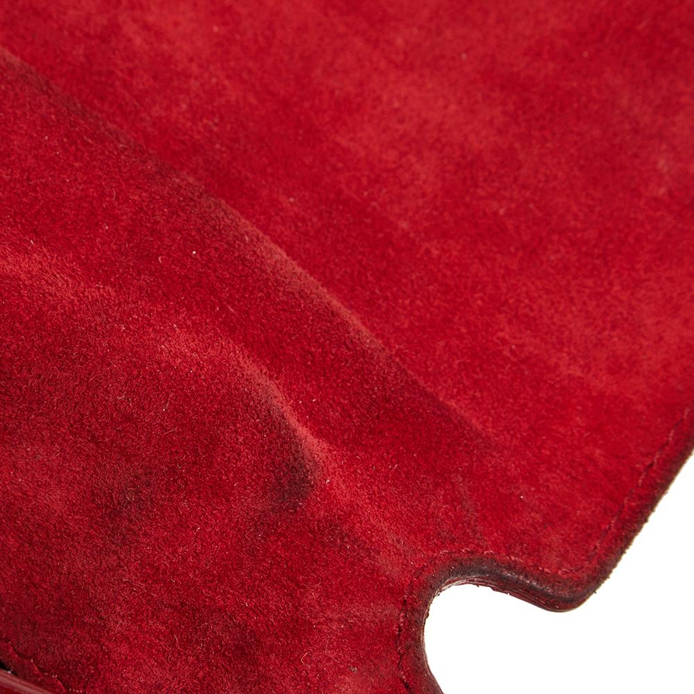 Saint Laurent Red Patent Leather Crossbody Bag 2