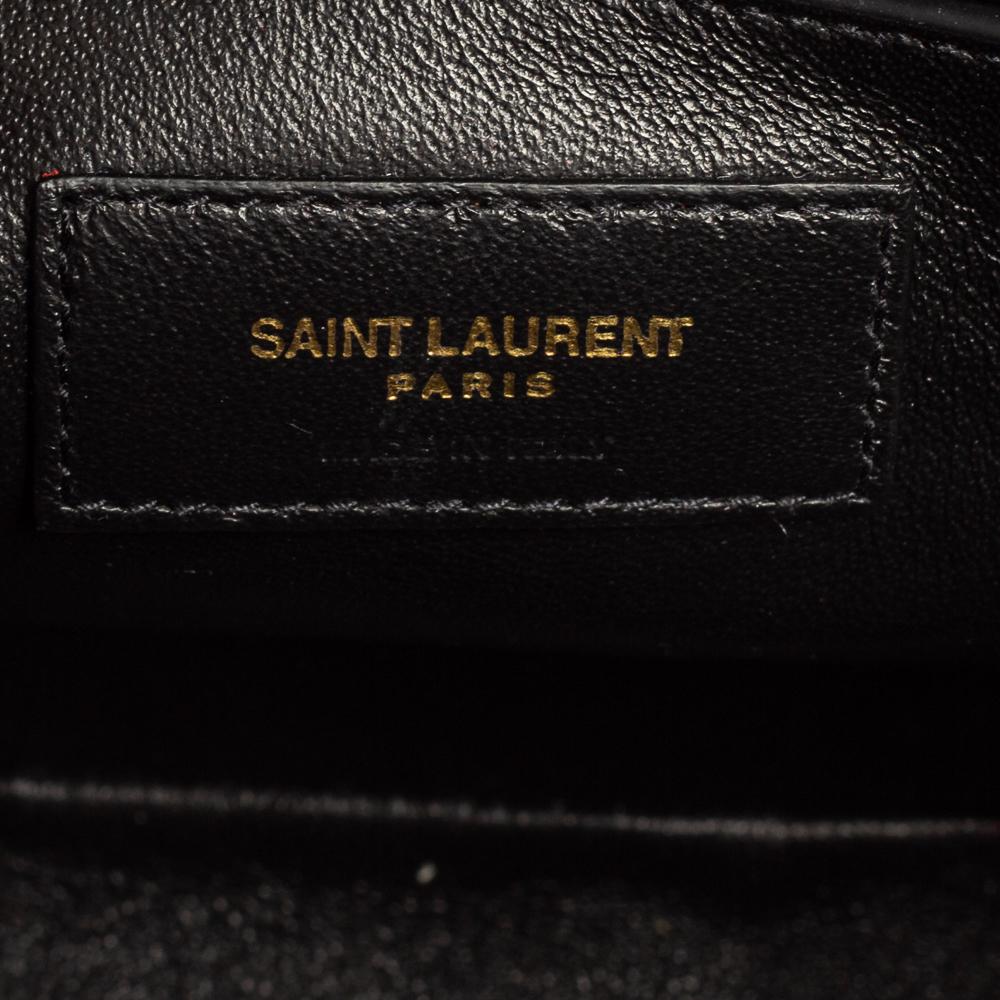 Saint Laurent Red Patent Leather Medium Vicky Quilted Flap Shoulder Bag 5