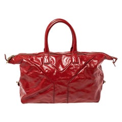 Saint Laurent Red Patent Leather Small Easy Y Satchel