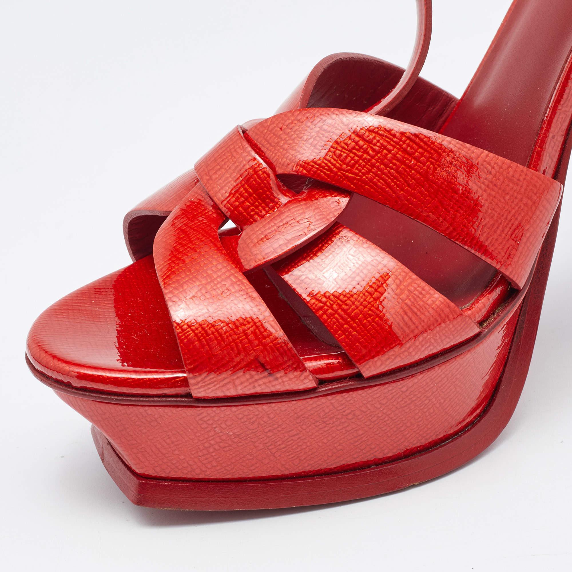 ysl red sandals