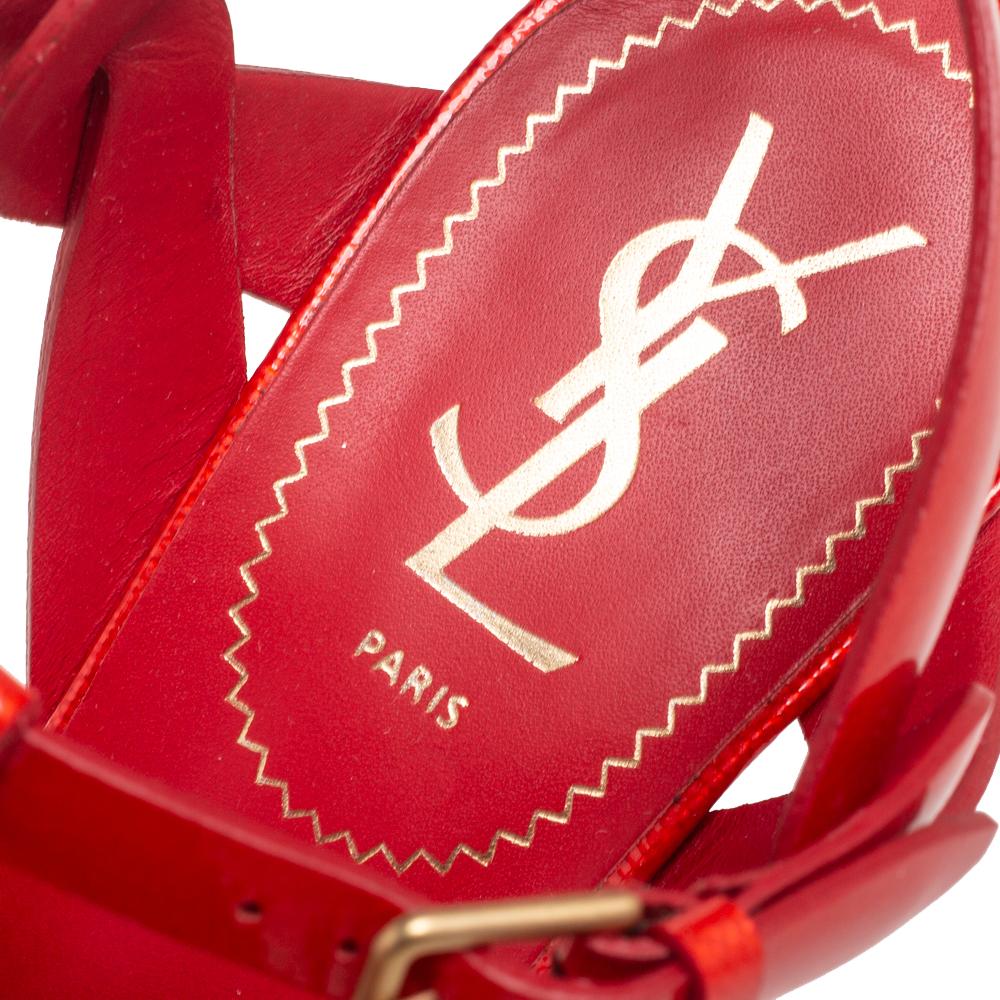 ysl red tribute sandals