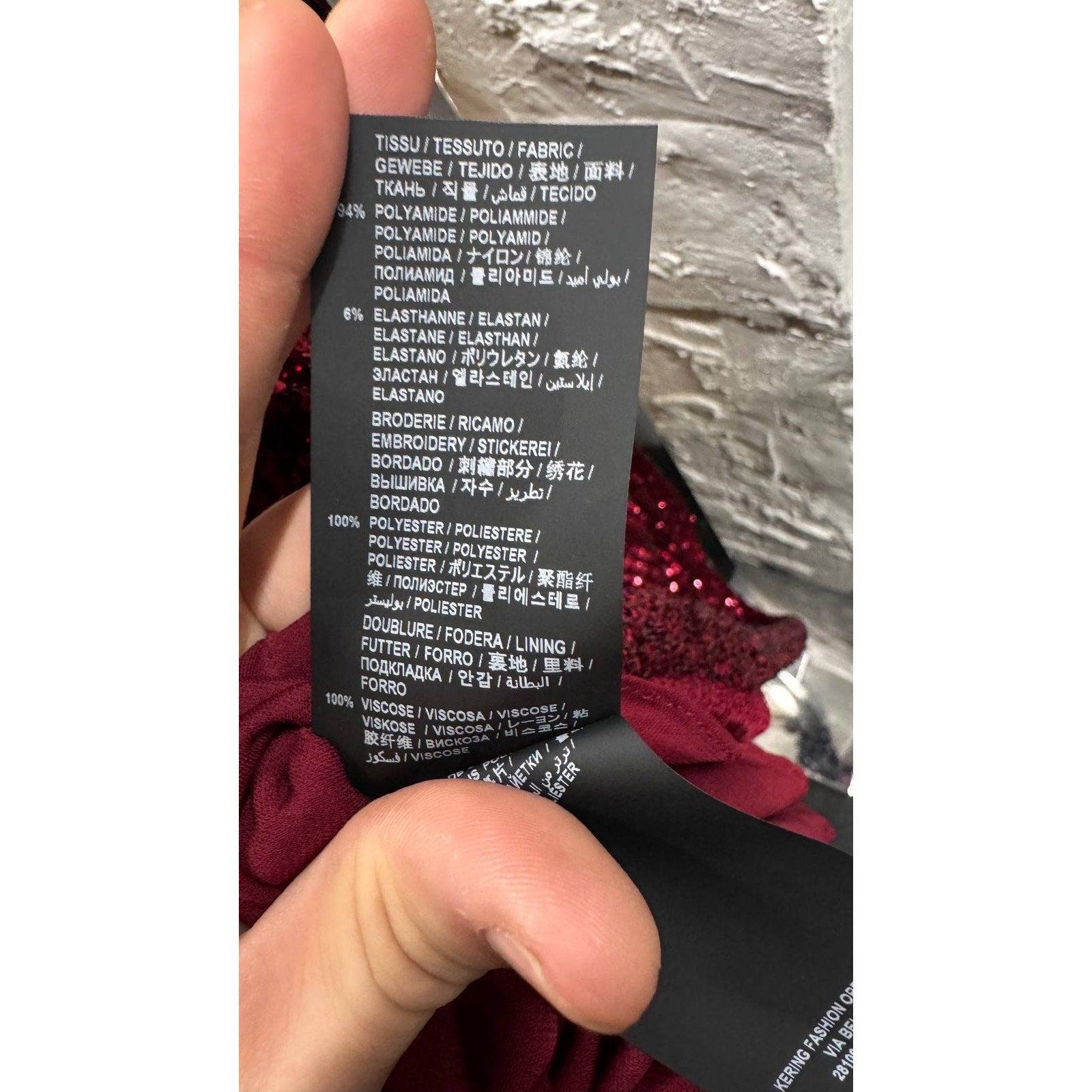 Saint Laurent - Mini robe à paillettes rouge - Taille S Pour femmes en vente