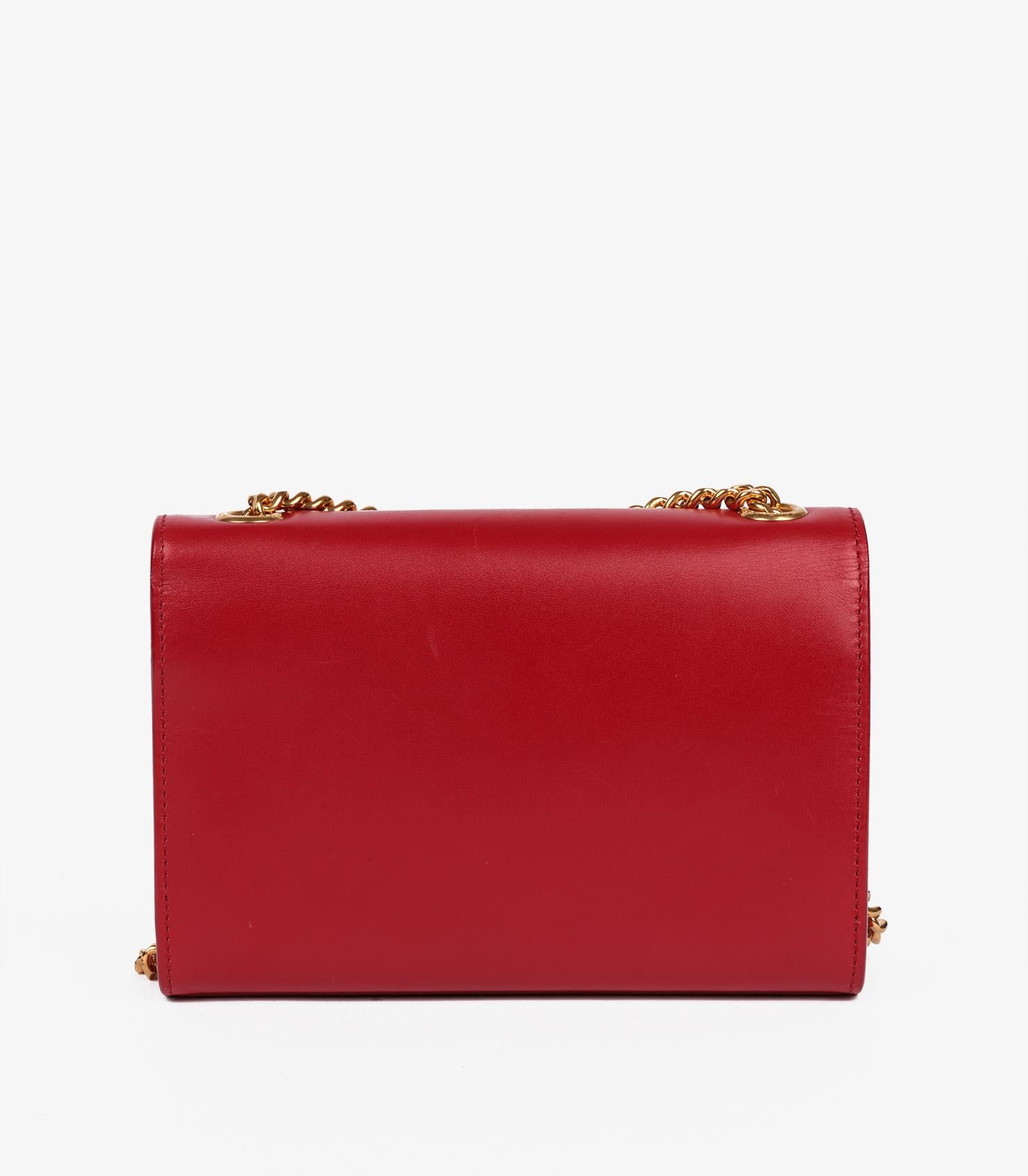 Saint Laurent Red Smooth Calfskin Leather Mini Kate Tassel For Sale 1
