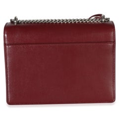 Saint Laurent Red Smooth Calfskin Medium Sunset Chain Bag