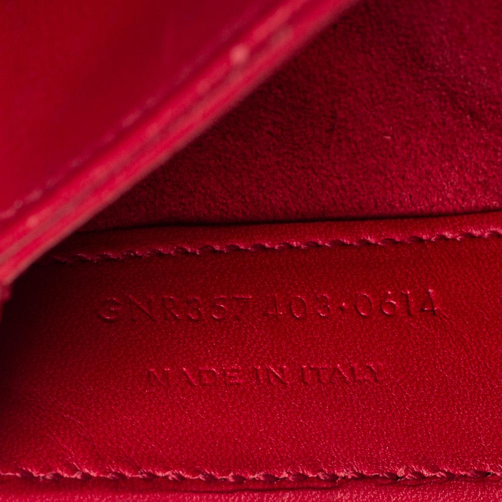 Saint Laurent Red Smooth Leather Medium Monogram Universite Shoulder Bag 1