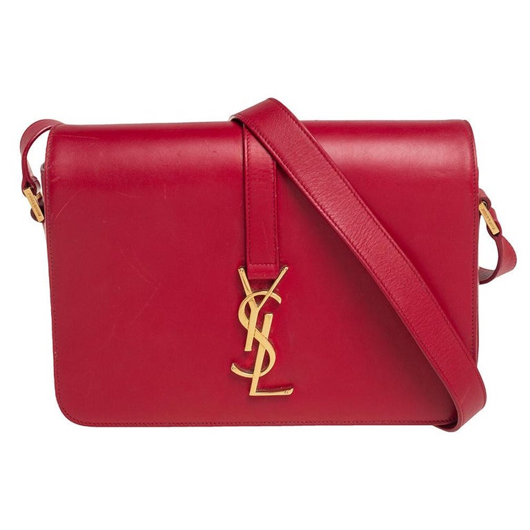 Saint Laurent Red Smooth Leather Medium Monogram Universite Shoulder Bag at  1stDibs | ysl universite bag, saint laurent universite