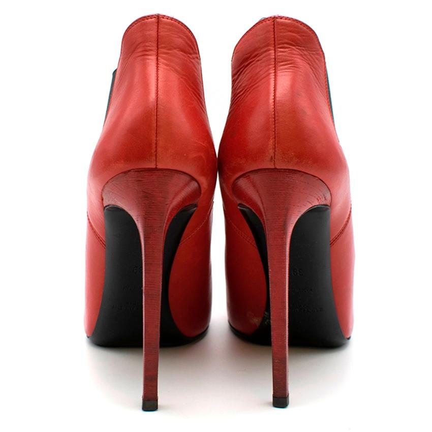 Saint Laurent red stiletto Chelsea boots 39  In Good Condition In London, GB