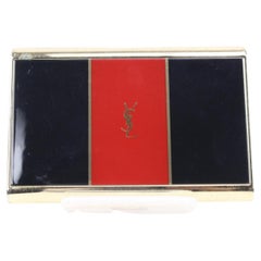 Saint Laurent Red x Black x Gold YSL Monogramme Card Case Cigarette Box  21ysl42