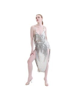 Saint Laurent Resort 2020 Silver Chain Mail Jumpsuit