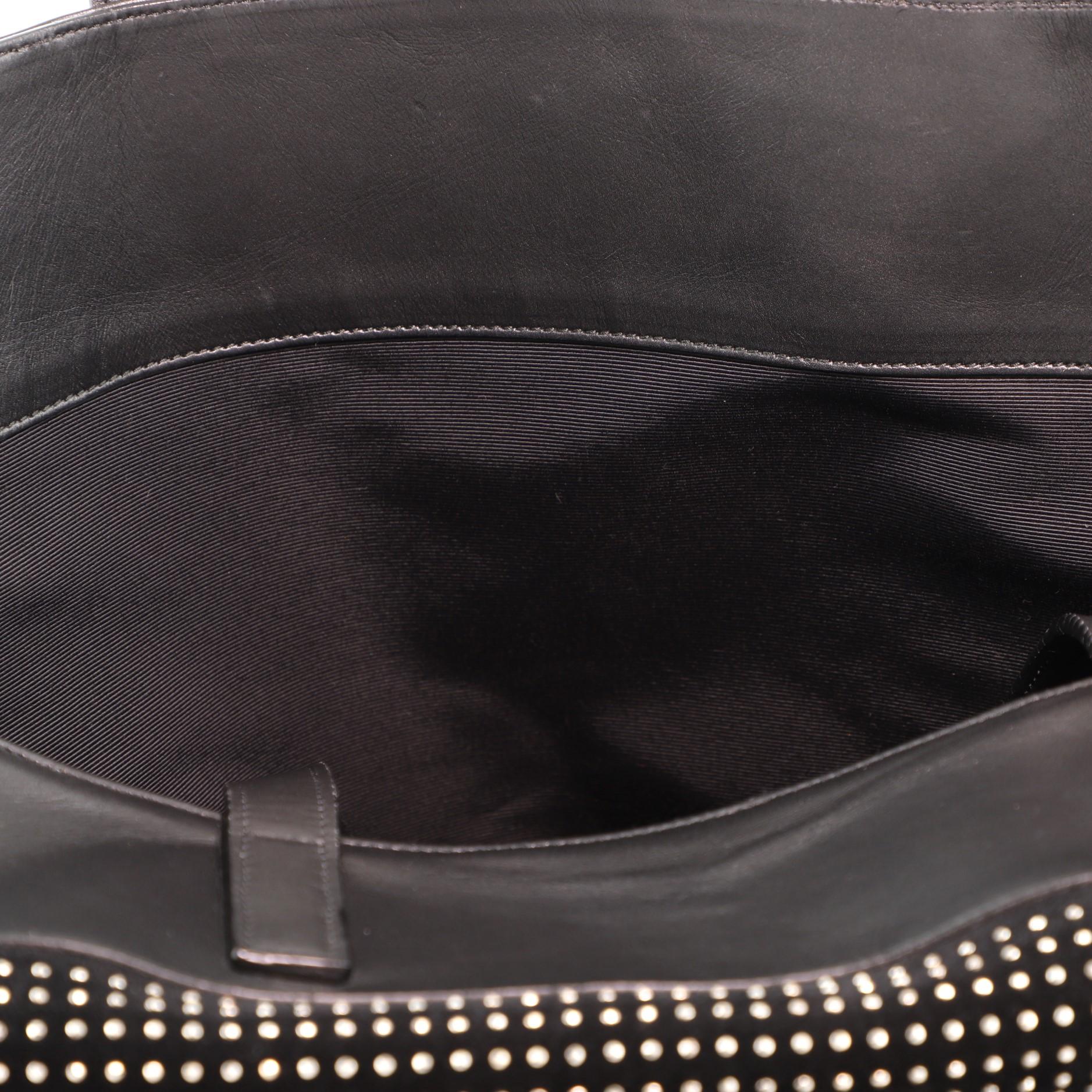 Saint Laurent Reversible East West Shopper Tote Studded Leather and Suede 5