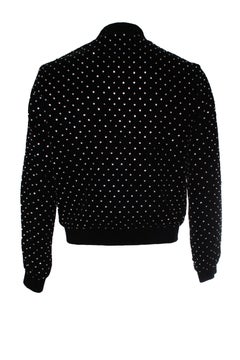 Saint Laurent, Rhinestone embellished velvet bomber